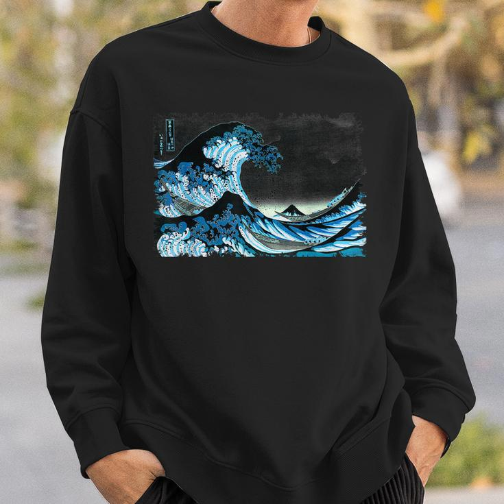 Famous Vintage Japanese Art Great Wave Remix Stylish Design Sweatshirt Gifts for Him