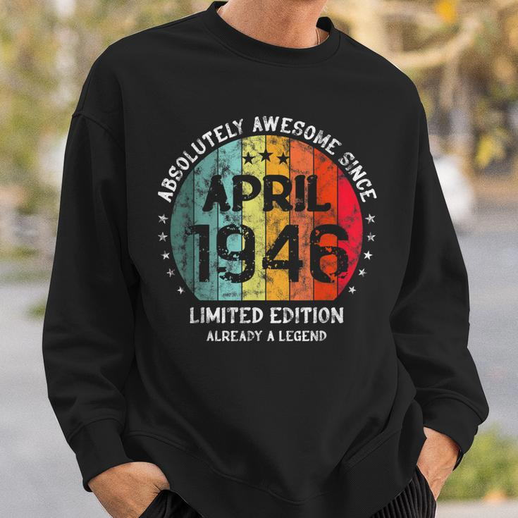 Fantastisch Seit April 1946 Männer Frauen Geburtstag Sweatshirt Geschenke für Ihn