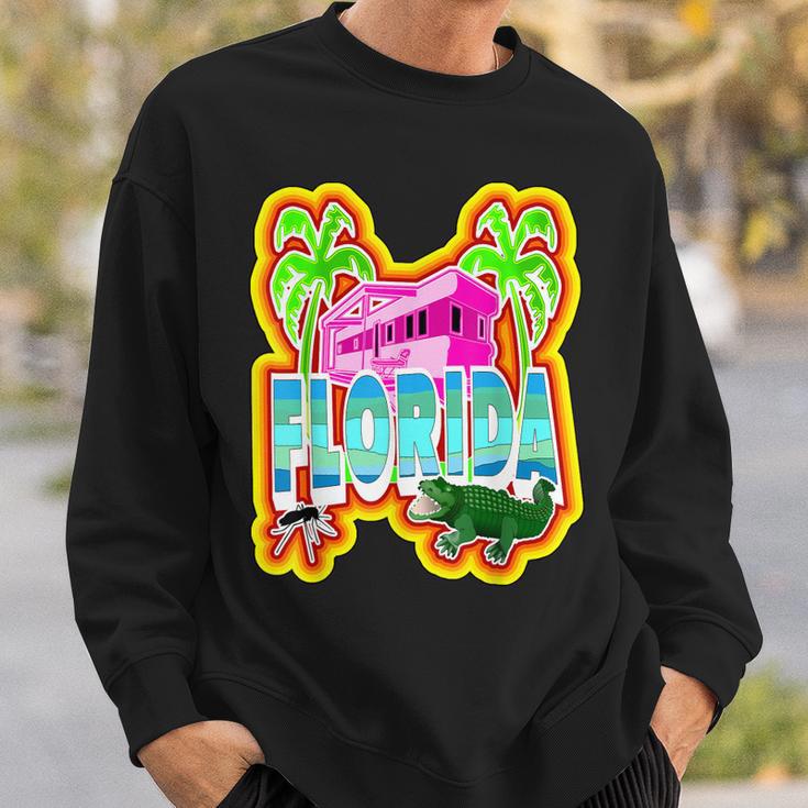 Farbenfroher Redneck Florida Alligator Sweatshirt, Lustiges Käfer-Design Geschenke für Ihn