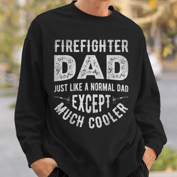 Firefighter Dad Funny Firemen Dads Fathers Day Vintage Men Sweatshirt Gifts for Him