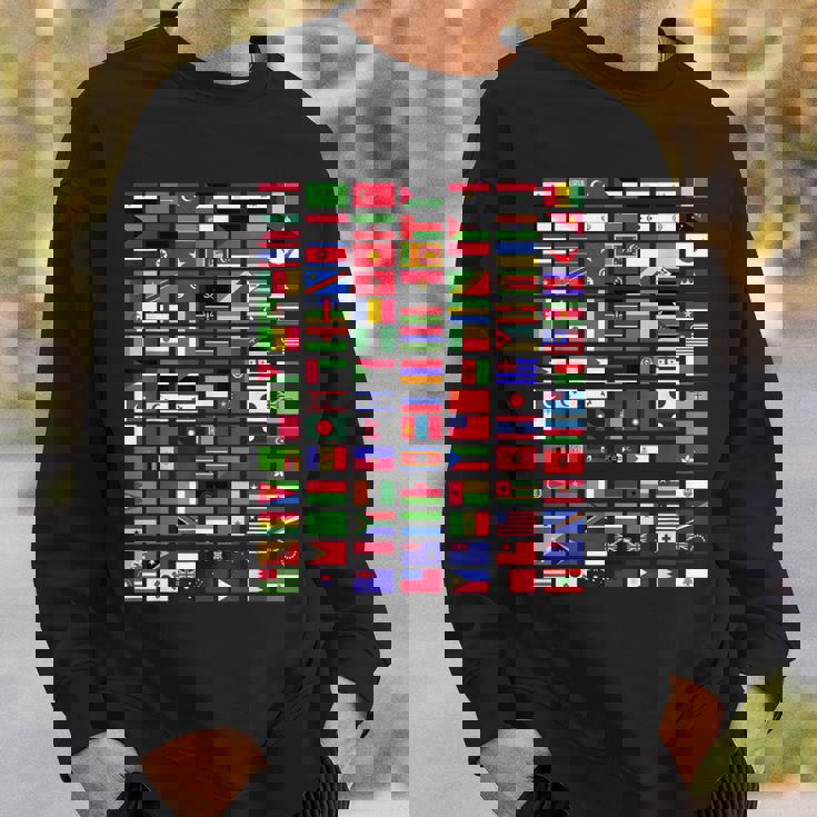 Flaggen Der Welt Spruch Geschenk Reisen Weltreise Geschenkid Sweatshirt Geschenke für Ihn