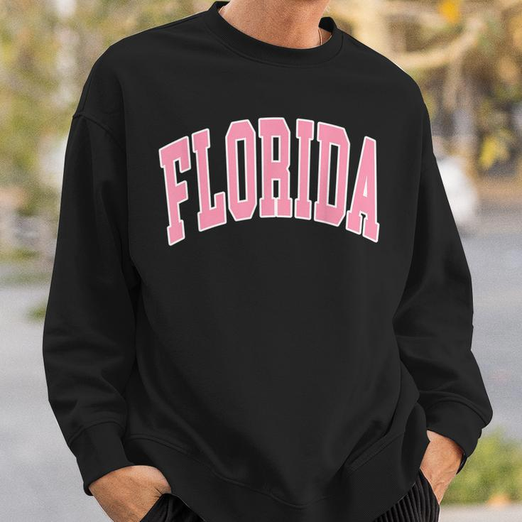 Florida Beach Preppy Pink Font Sweatshirt Gifts for Him