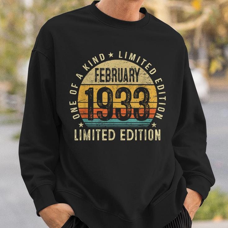 Funny 90 Year Old Vintage February 1933 90Th Birthday Gift V2 Sweatshirt Gifts for Him