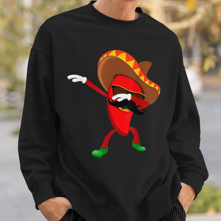 Funny Dabbing Chili Mexican Pepper Dab Sweatshirt Gifts for Him