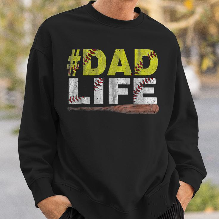 Funny Dad Life Softball Baseball Daddy Sports Fathers Day Sweatshirt Gifts for Him