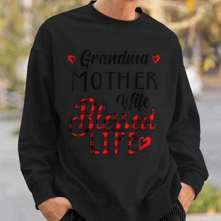 Funny Family Grandma Mother Wife Blessed LifeSweatshirt Gifts for Him