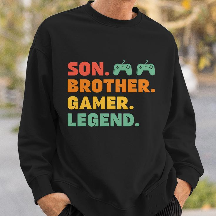 Funny Gamer Son Big Brother Gaming Legend Gift Boys Teens Sweatshirt Gifts for Him