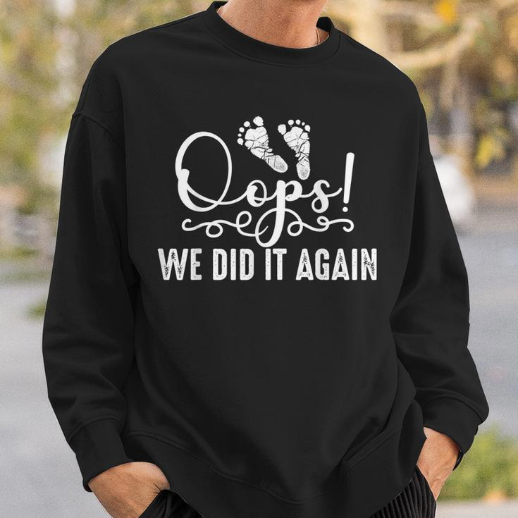 Funny Oops We Did It Again Gift For Cool Mom And Dad To Be Sweatshirt Gifts for Him