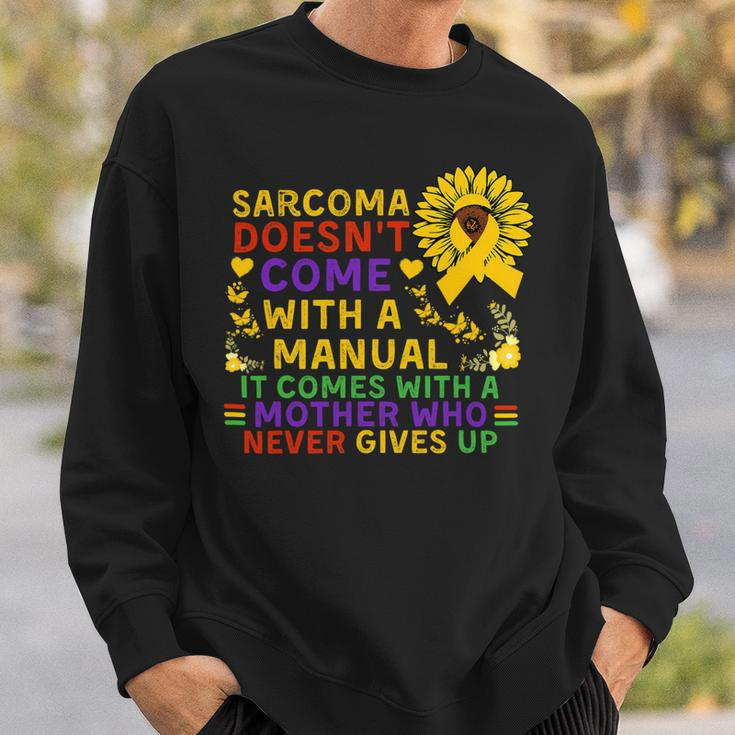 Funny Sarcoma Mother Quote Sunflower With Butterflies Sweatshirt Gifts for Him