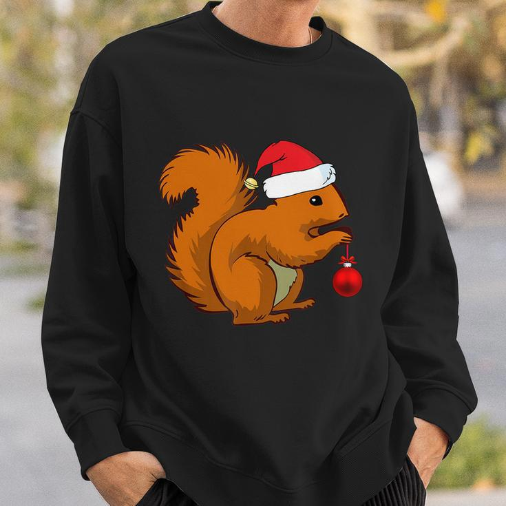 Funny Squirrel Christmas Shirt Santa Hat Animal Gift Kids Tshirt Sweatshirt Gifts for Him