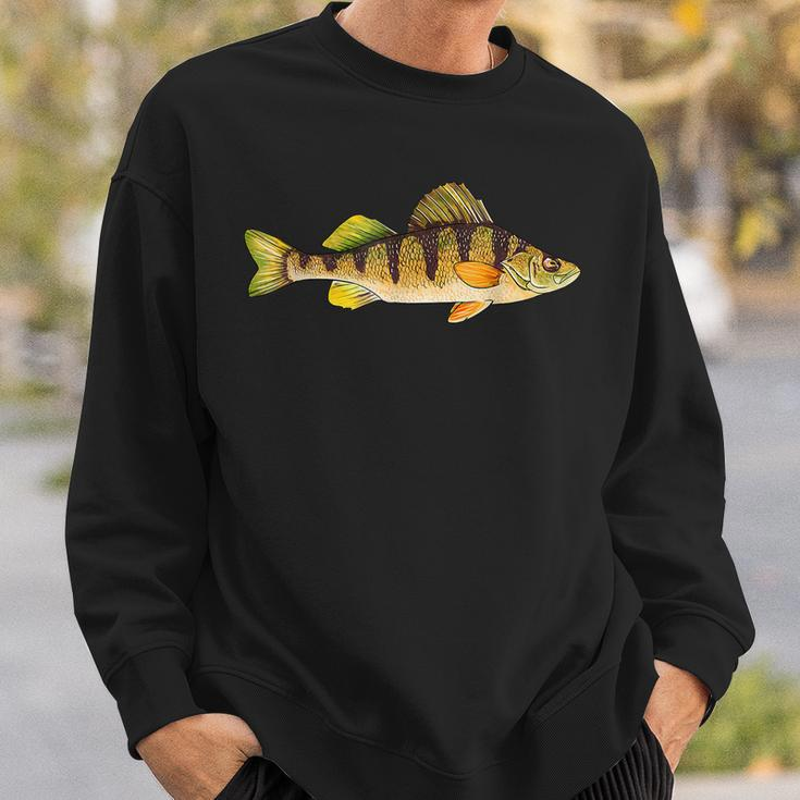 Funny Yellow Perch Fishing Freshwater Fish Angler Sweatshirt Gifts for Him
