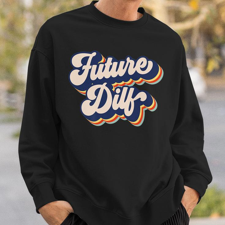 Future Dilf Retro Hot Dad Vintage Mens Future Dilf Sweatshirt Gifts for Him