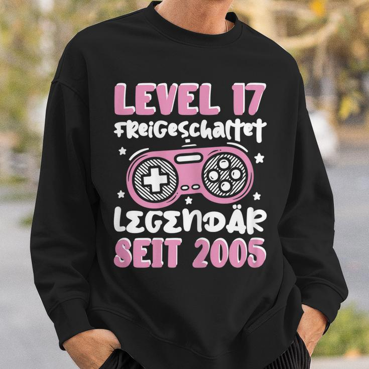 Gamer Girl Level 17 Sweatshirt, Zockerin 2005 Geburtstags-Outfit Geschenke für Ihn