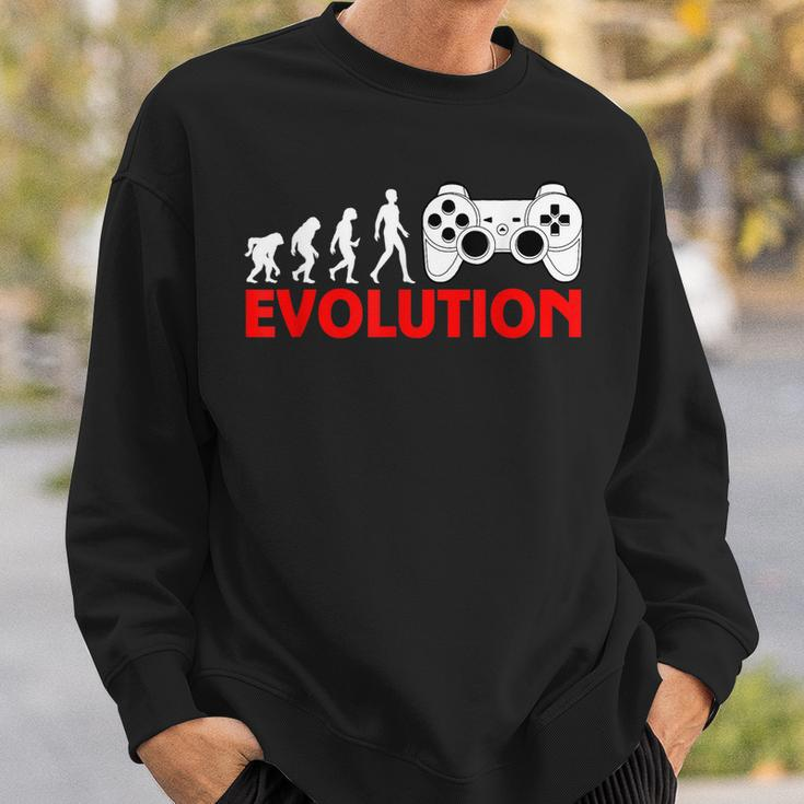 Gaming Zocken Konsole Evolution Gamer Geschenk Sweatshirt Geschenke für Ihn