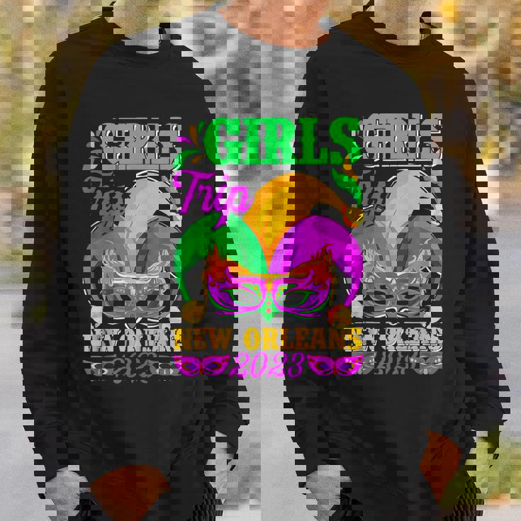 Girls Trip New Orleans 2023 Funny Jester Mask Mardi Gras Sweatshirt Gifts for Him Girls Trip New Orleans 2023 Funny Jester Mask Mardi Gras Sweatshirt Gifts for Him