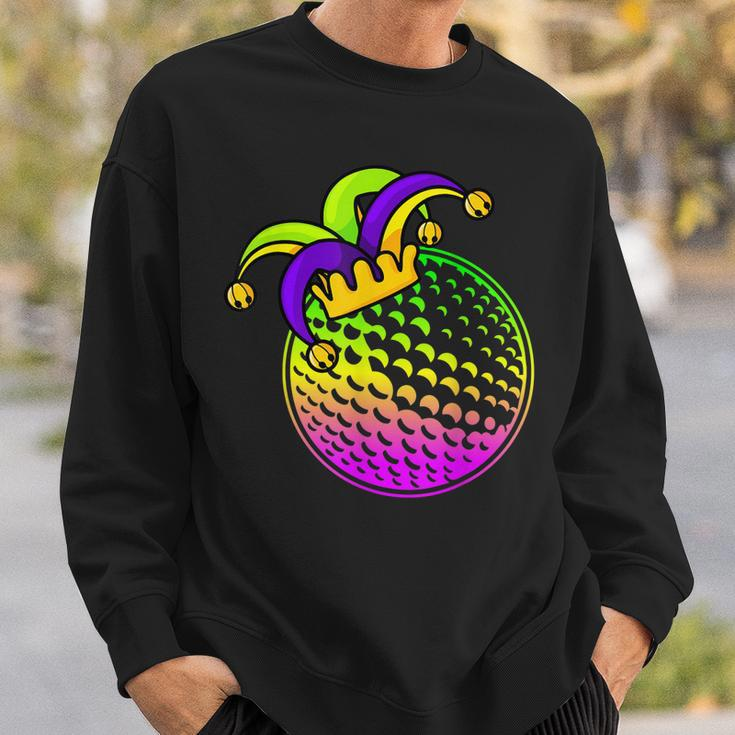 Golf Ball With Jester Hat Mardi Gras Fat Tuesday Parade Men Sweatshirt Gifts for Him
