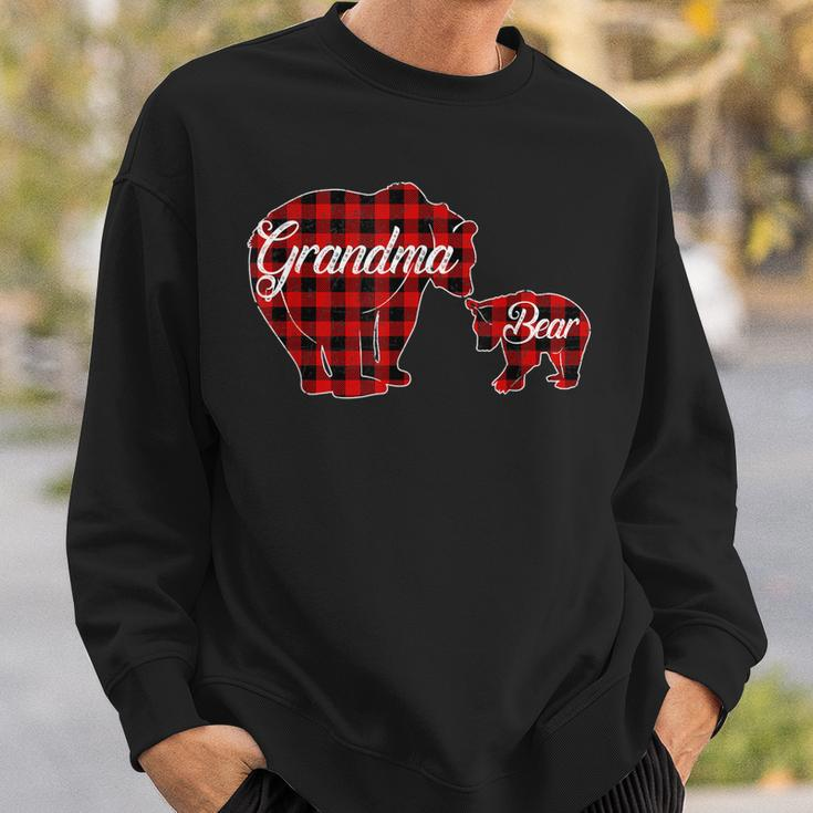 Grandma Bear Buffalo Plaid Weihnachten Sweatshirt Geschenke für Ihn
