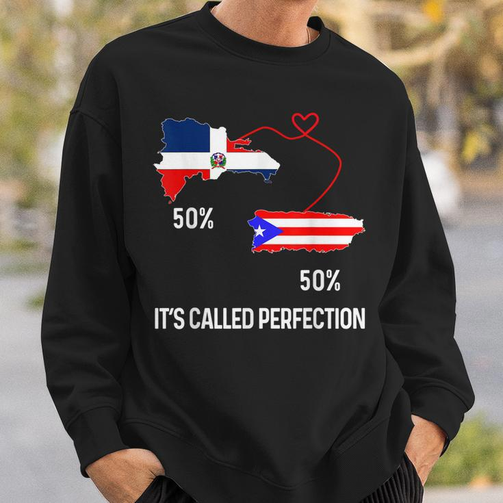 Half Puerto Rican Half Dominican Flag Map Combined Pr Rd Sweatshirt Gifts for Him