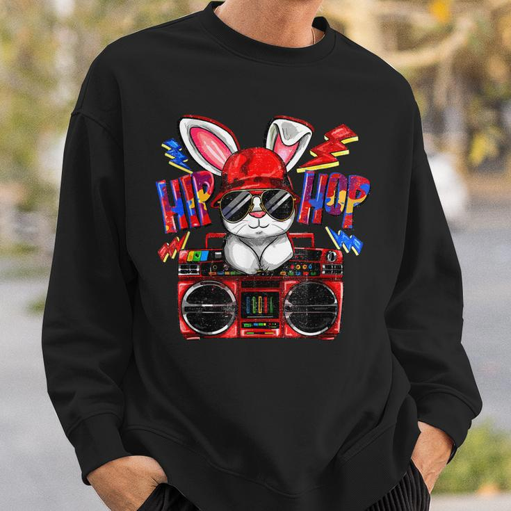Happy Easter Cool Bunny Hip Hop Gift Baby Boy Kids Toddler Sweatshirt Gifts for Him