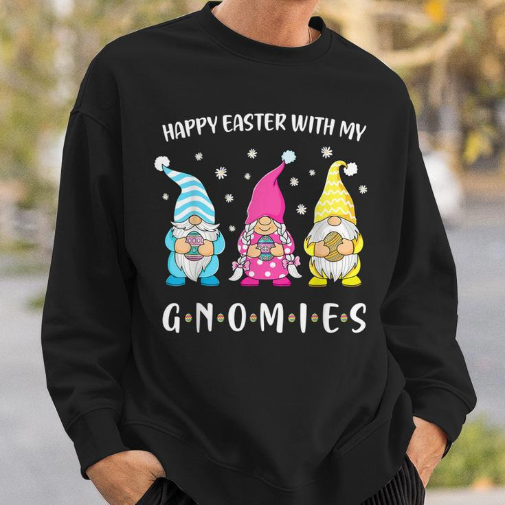 Happy Easter With My Gnomies Girls Kids Women Easter Gnome Sweatshirt Gifts for Him