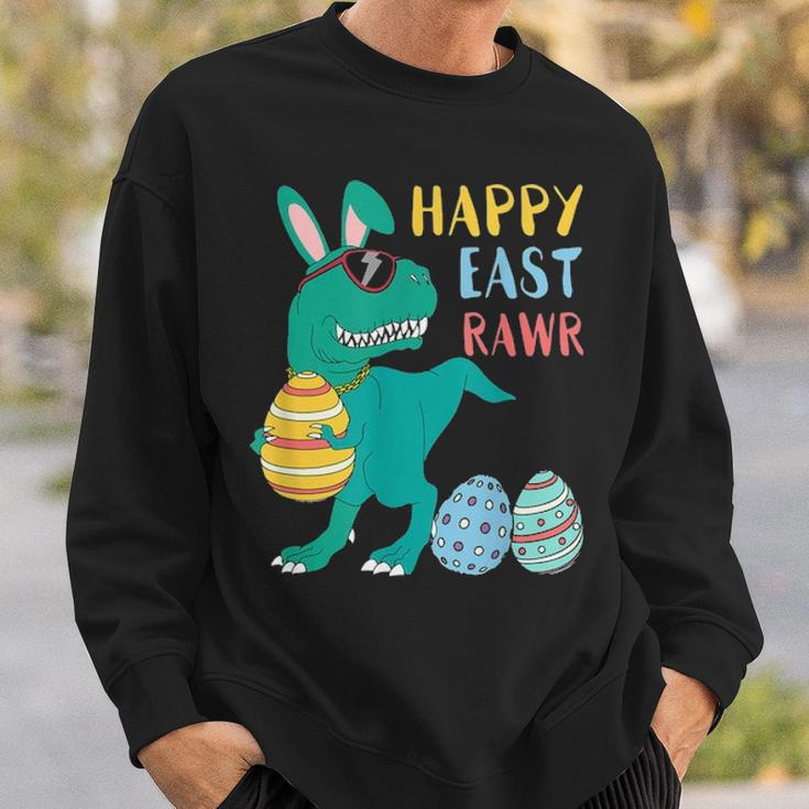 Happy EastrawrRex Dinosaur Funny Easter Bunny Egg Sweatshirt Gifts for Him