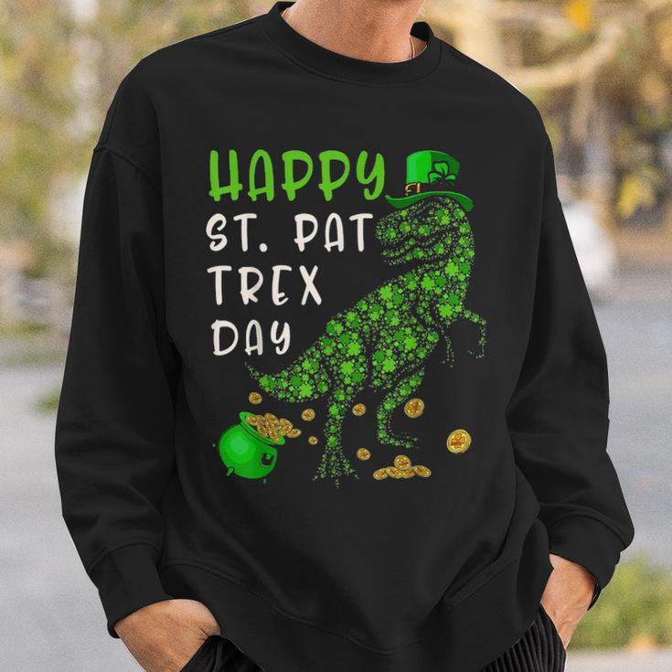 Happy St PatRex Day Dinosaur St Patricks Day Shamrock V2 Sweatshirt Gifts for Him