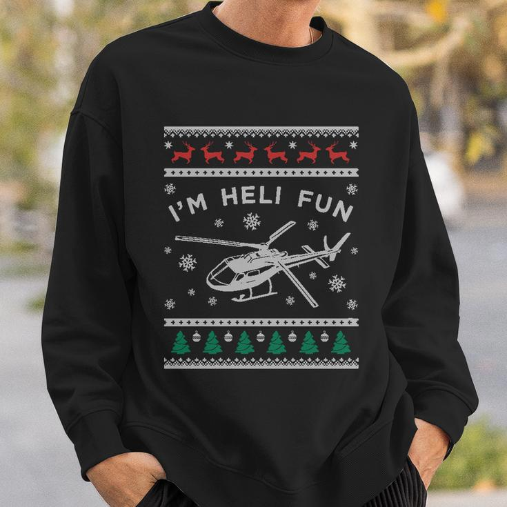 Helicopter Ugly Christmas Great Gift Fun Xmas Heli Gift Sweatshirt Gifts for Him