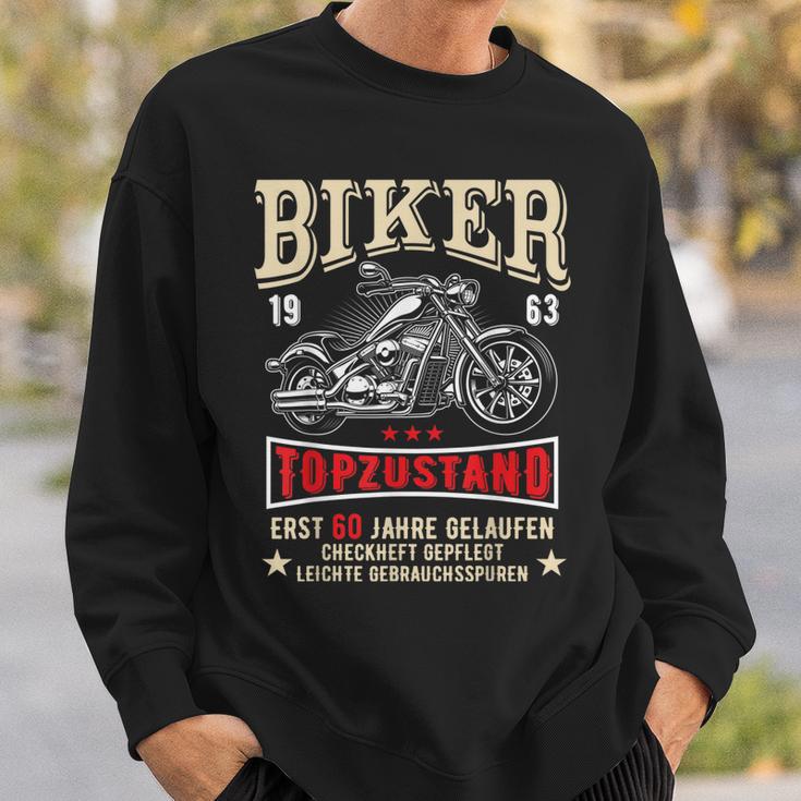 Herren 60 Geburtstag Mann Biker Geschenk Witzig Motorrad 1963 Sweatshirt Geschenke für Ihn