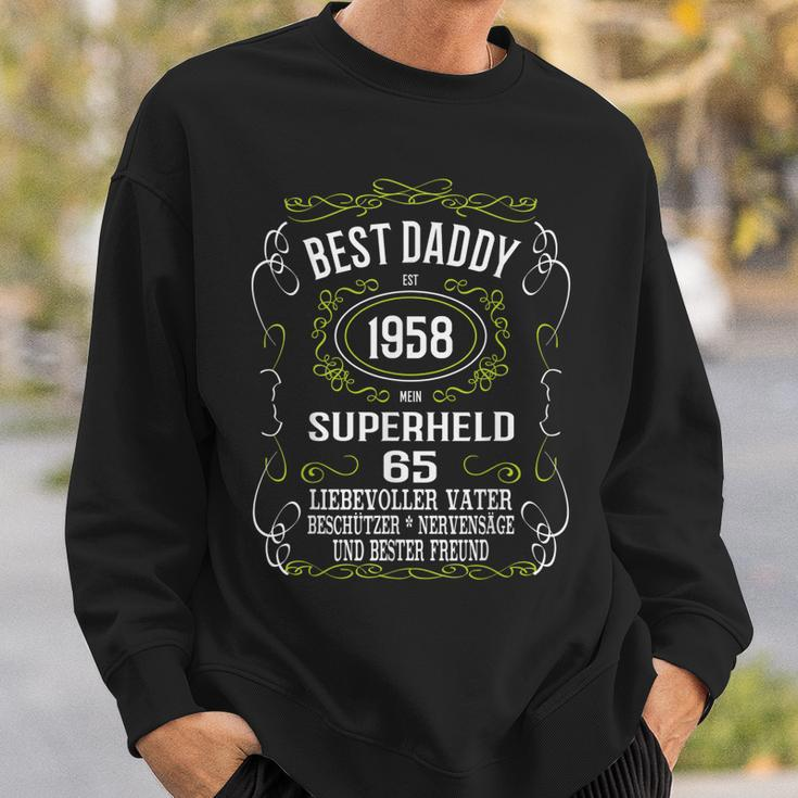 Herren 65 Geburtstag Mann Geschenk Best Daddy Papa Vater 1958 Sweatshirt Geschenke für Ihn