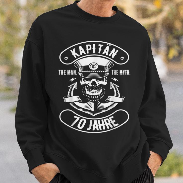 Herren 70 Geburtstag Mann Geschenk Lustig Captain Kapitän Sweatshirt Geschenke für Ihn