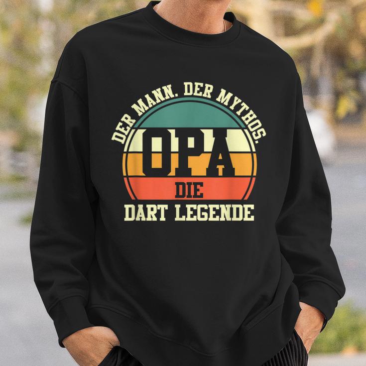 Herren Dart Opa Großvater Dartsspieler Darts Sweatshirt Geschenke für Ihn