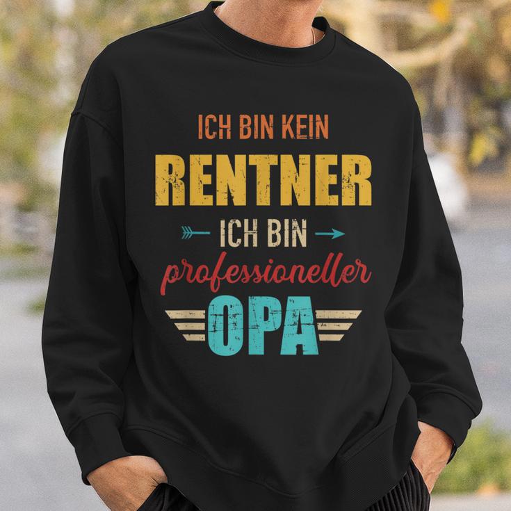 Herren Kein Rentner Bin Professioneller Opa Sweatshirt Geschenke für Ihn