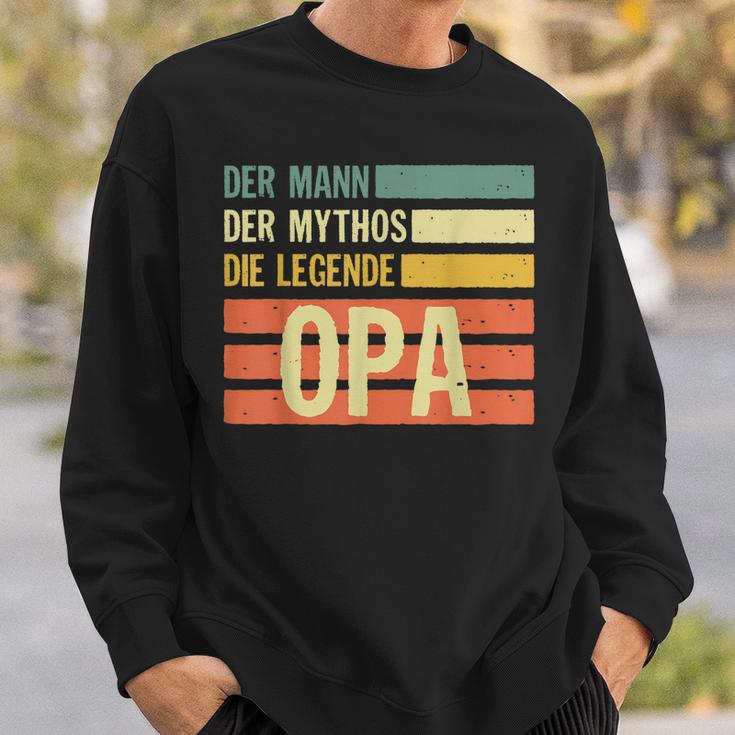 Herren Opa Der Mann Der Mythos Die Legende Lustiges Geschenk Sweatshirt Geschenke für Ihn