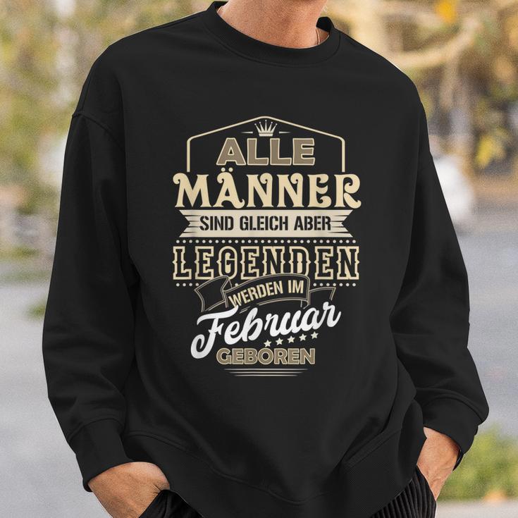 Herren Sweatshirt Legenden Geboren im Februar, Einzigartiges Design Geschenke für Ihn