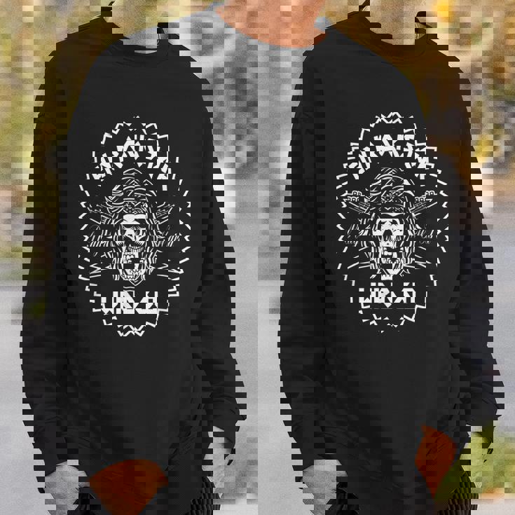 Herren Sweatshirt zum 60. Geburtstag, Heavy Metal Rockstar & Gitarre Design Geschenke für Ihn