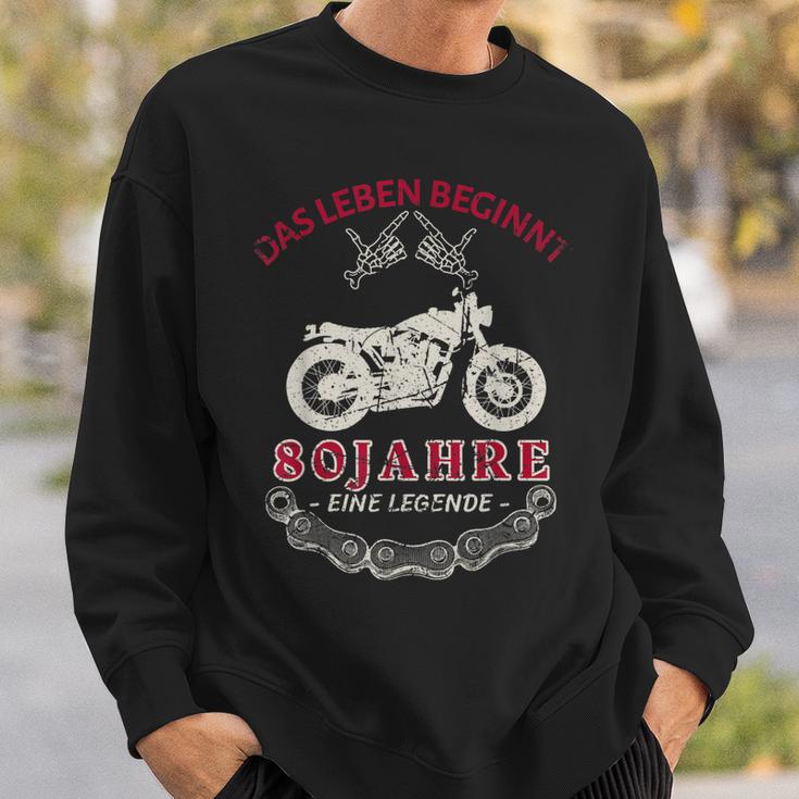 Herren Sweatshirt zum 80. Geburtstag, Legende Biker & Chopper Motiv Geschenke für Ihn