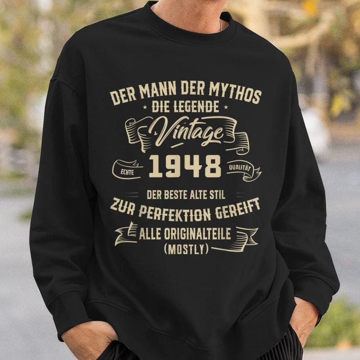 Herren Vintage Der Mann Mythos Die Legende 1948 75 Geburtstag Sweatshirt Geschenke für Ihn