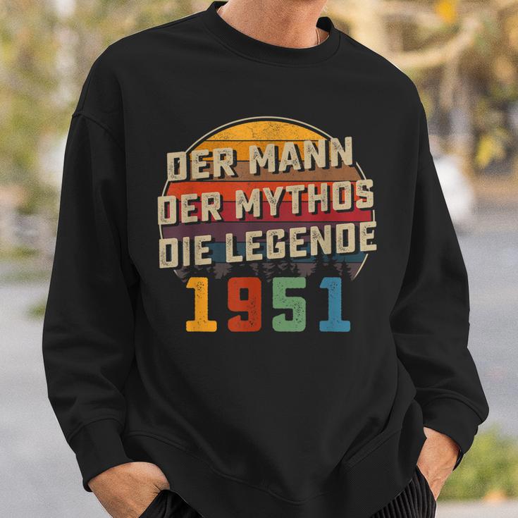 Herren Vintage Der Mann Mythos Die Legende 1951 72 Geburtstag Sweatshirt Geschenke für Ihn