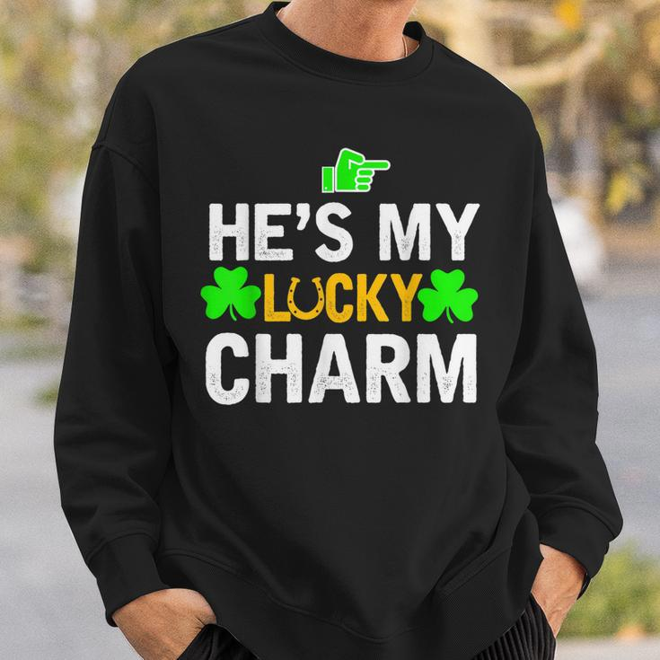 Hes My Lucky Charm Matching St Patricks Day Couple Gifts Sweatshirt Gifts for Him