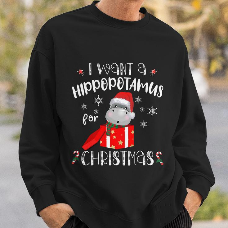 Hippopotamus For Christmas Matching Xmas Hippo Pajama Gift Sweatshirt Gifts for Him