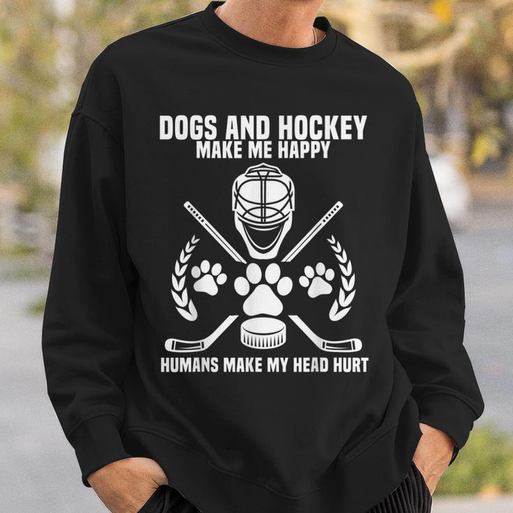 Hockey Makes Me Ice Hockey Happy Player Gift Penalty Box Sweatshirt Gifts for Him