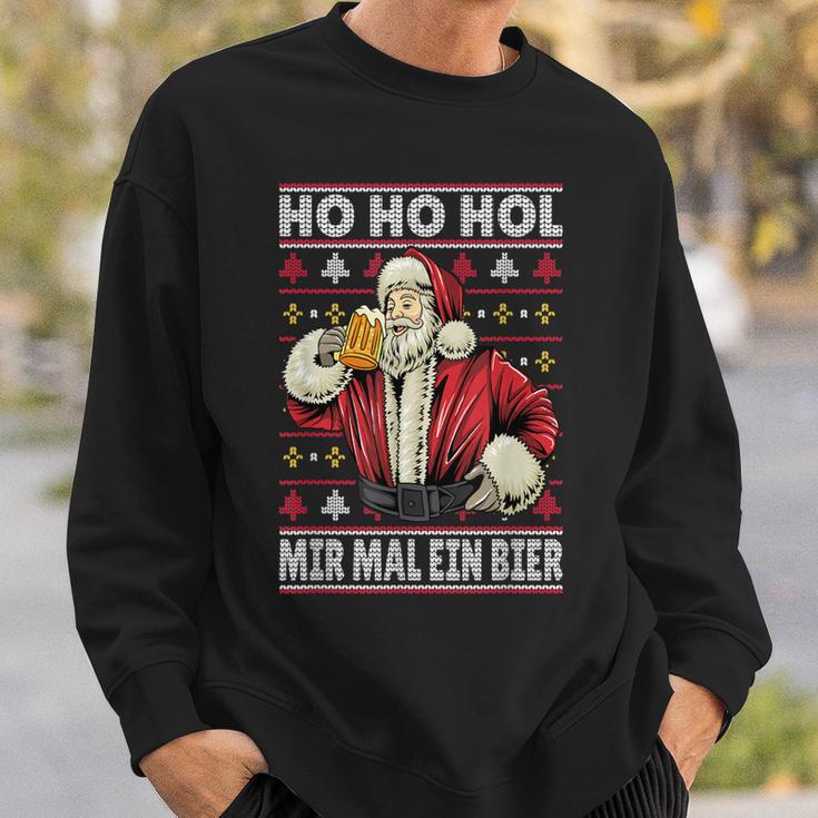 Hol Mir Mal Ein Bier Lustiges Spruch Weihnachtsoutfit Deko Sweatshirt Geschenke für Ihn