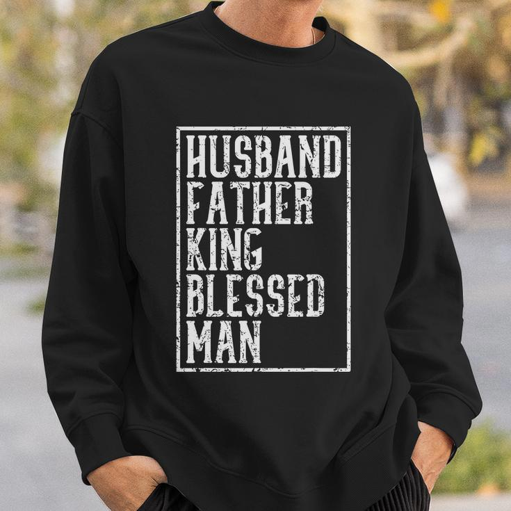 Husband Father King Blessed Man Black Pride Dad Gift Sweatshirt Gifts for Him