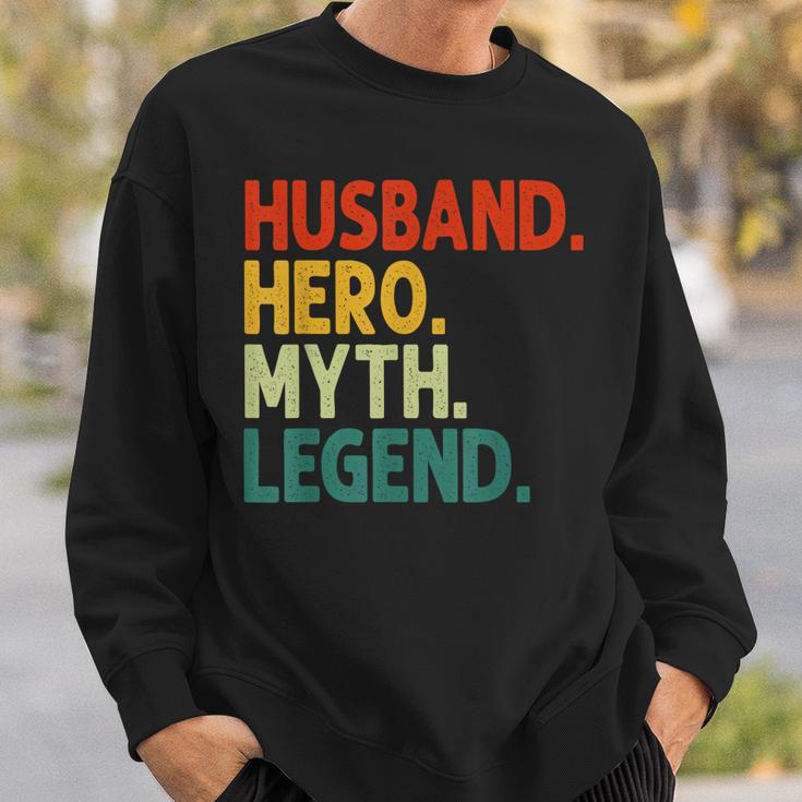 Husband Hero Myth Legend Retro Vintage Ehemann Sweatshirt Geschenke für Ihn