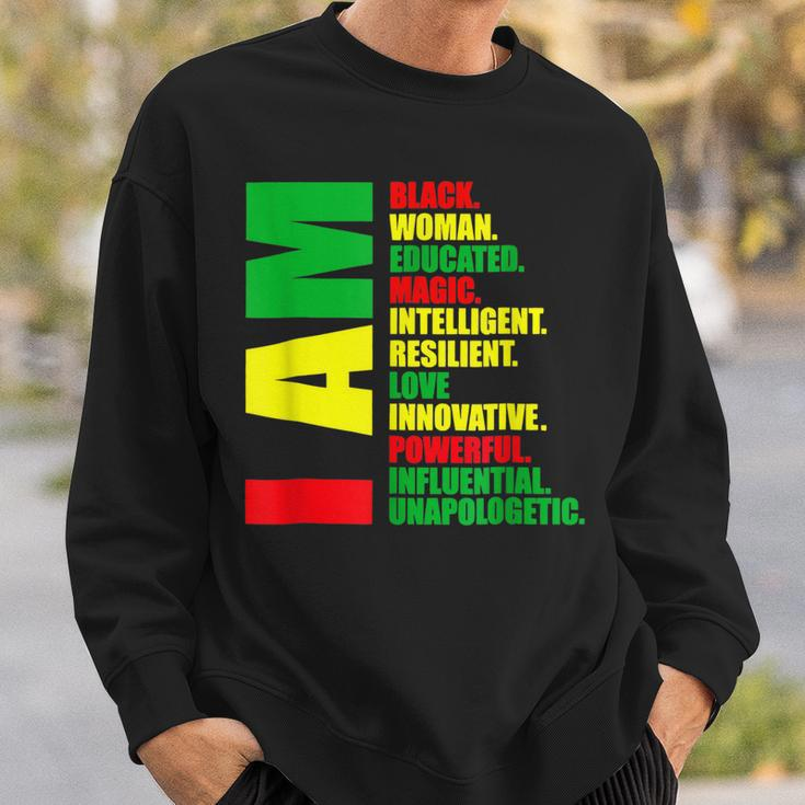 I Am Black Woman Educated Melanin Black History Month V3 Sweatshirt Gifts for Him