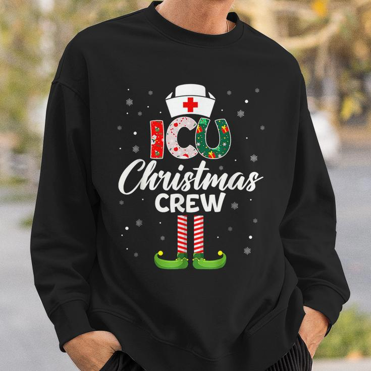 Icu Nurse Christmas Scrubs For Women Pajamas Funny Men Women Sweatshirt Graphic Print Unisex Gifts for Him