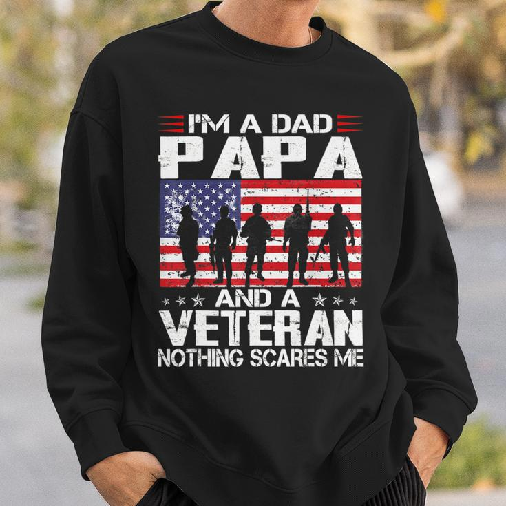 Im A Dad Papa And Veteran Fathers Day Veteran Gifts Idea Sweatshirt Gifts for Him