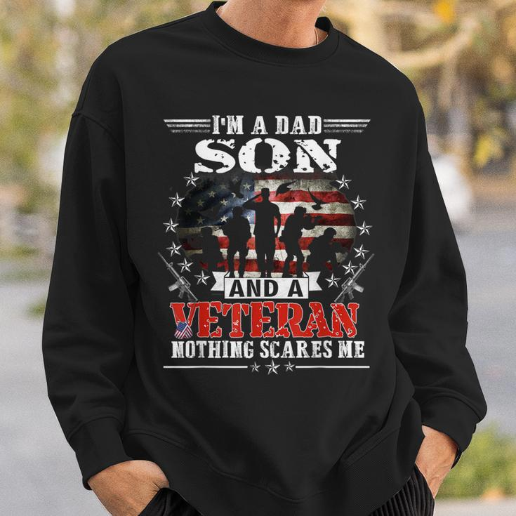 Im A Dad Son Veteran Memorial Day Funny Patrioitc Mens Sweatshirt Gifts for Him