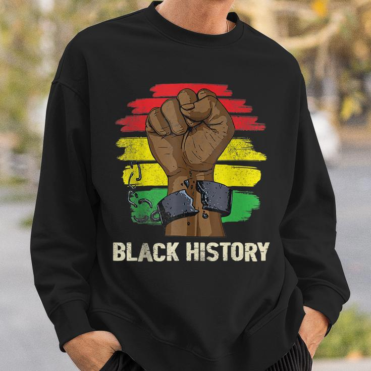 Inspiring Black Leaders Power Fist Hand Black History Month V2 Men Women Sweatshirt Graphic Print Unisex Gifts for Him