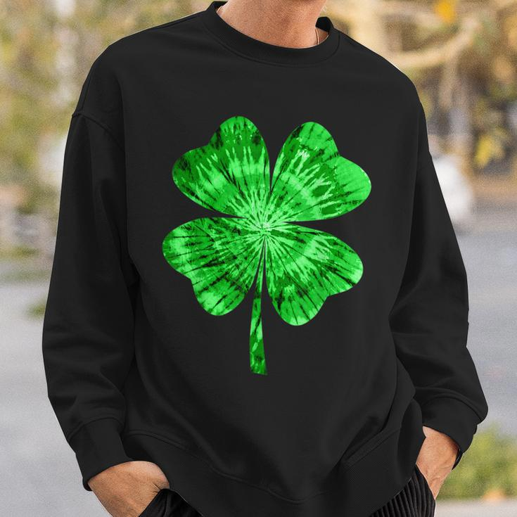 Irish Shamrock Tie Dye Happy St Patricks Day Go Lucky Gifts Sweatshirt Gifts for Him